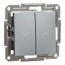 Вимикач двоклавішний Schneider Electric Asfora сталь EPH1300162