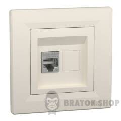 РОЗЕТКА КОМП'ЮТЕРНА RJ45 STP КАТ. 5Е КРЕМ ASFORA