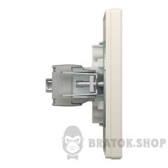 РОЗЕТКА КОМП'ЮТЕРНА RJ45 STP КАТ. 5Е КРЕМ ASFORA