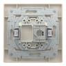 РОЗЕТКА КОМП'ЮТЕРНА RJ45 STP КАТ. 5Е КРЕМ ASFORA EPH5000123