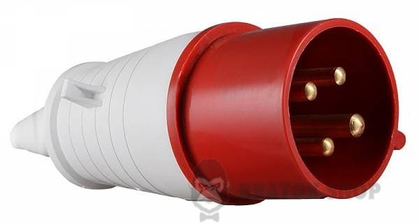 Вилка силовая переносная ВП 32A/4 400V 3P+PE (024) АСКО-Укрем A0080010005 красный в Сумах