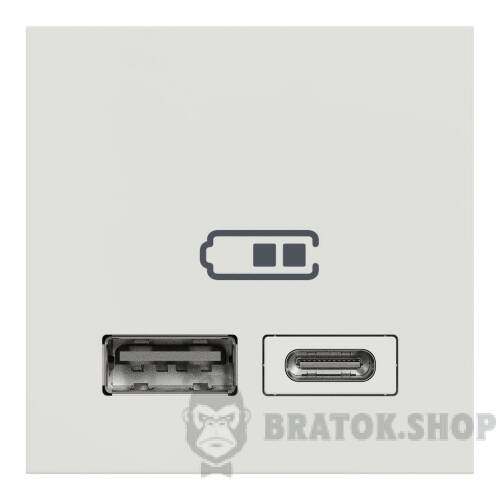 Подвійна USB розетка A+C білий NU301818 у Києві
