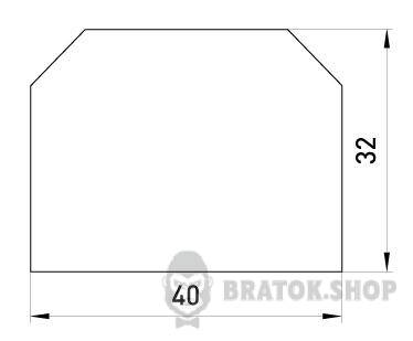 Роздільник для набірних клемних колодок e.tc.sep.pro.2.5 p051001
