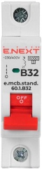 Модульний автоматичний вимикач e.mcb.stand.60.1.B32, 1р, 32А, B, 6кА