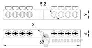 Шина нулевая e.bsc.stand.20.8, 8 отв.х 20 А s055003 в Киеве