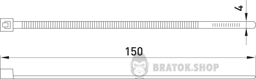 Кабельна стяжка e.ct.stand.150.4.blue (100шт), синя у Сумах