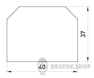 Роздільник для набірних клемних колодок e.tc.sep.pro.4.10 p051002