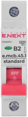 Модульний автоматичний вимикач e.mcb.stand.45.1.B2, 1р, 2А, В, 4,5 кА