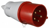 Вилка силовая переносная ВП 32A/5 400V 3P+N+PE (025) АСКО-Укрем A0080010006 красный