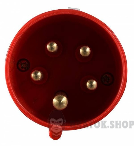 Вилка силовая переносная ВП 32A/5 400V 3P+N+PE (025) АСКО-Укрем A0080010006 красный