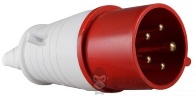 Вилка силовая переносная ВП 32A/5 400V 3P+N+PE (025) АСКО-Укрем A0080010006 красный