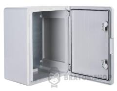 Корпус з ABS-пластику e.plbox.pro.p.40.30.21 з непрозорими дверцятами 400x300x210мм ІР65