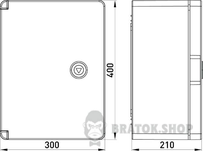Корпус з ABS-пластику e.plbox.pro.p.40.30.21 з непрозорими дверцятами 400x300x210мм ІР65 p084104 у Києві