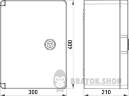 Корпус з ABS-пластику e.plbox.pro.p.40.30.21 з непрозорими дверцятами 400x300x210мм ІР65 p084104 у Києві