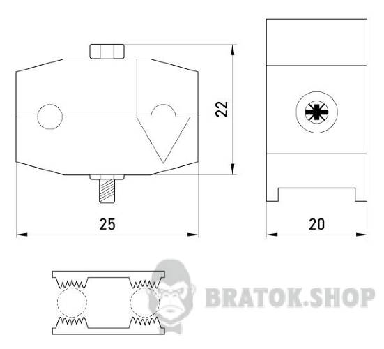 Изолированный зажим e.pricking.clamp.pro.0.75.6 для распределительных устройств p023003 в Киеве