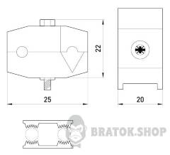 Изолированный зажим e.pricking.clamp.pro.0.75.6 для распределительных устройств