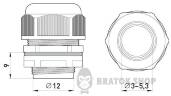 Кабельный ввод e.mg.stand.12, IP68, черный s067011 в Киеве