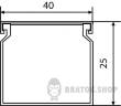 Кабель канал пластиковый 40x25/2000 АСКО-УКРЕМ A0070010006 в Сумах