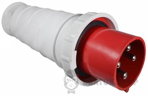 Вилка силовая переносная ВП 63A/4 400V 3P+PE (034) АСКО-Укрем A0080010008 красный