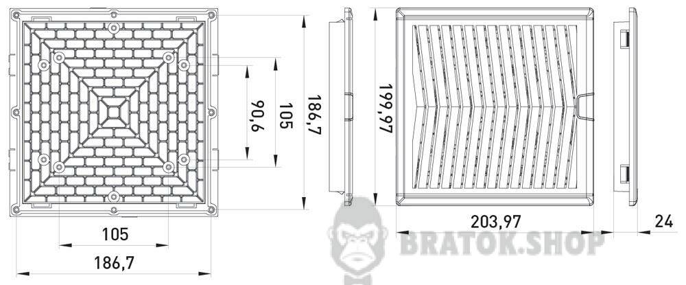 Решітка з фільтром e.climat.filter.pro.204 до вентилятора 120х120мм s0103011 у Києві