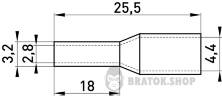 Ізольований наконечник втулковий e.terminal.stand.e4018.black 4,0 кв.мм, чорний, 100шт в Сумах