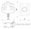 Ізольований затискач e.i.clamp.pro.fhc.b для розподільних пристроїв, тип B p023002 у Києві