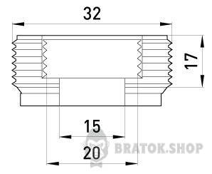 Перехідник металевий e.industrial.pipe.thread.bts.1".1/2", різьбовий, з 1" на 1/2" i0410002 у Києві