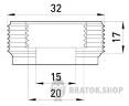 Перехідник металевий e.industrial.pipe.thread.bts.1".1/2", різьбовий, з 1" на 1/2" i0410002 у Києві