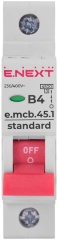 Модульний автоматичний вимикач e.mcb.stand.45.1.B4, 1р, 4А, В, 4,5 кА