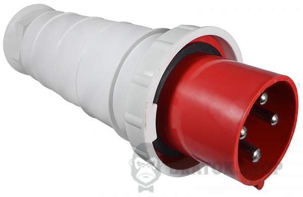 Вилка силова переносна ВП 125A/4 400V 3P+PE (044) АСКО-Укрем A0080010010 червоний