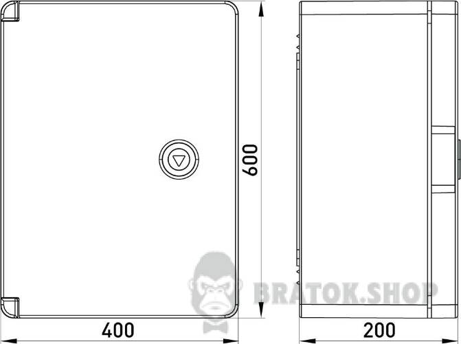 Корпус з ABS-пластику e.plbox.pro.p.60.40.20 з непрозорими дверцятами 600x400x200мм ІР65 p084107 у Києві