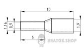Ізольований наконечник втулковий e.terminal.stand.e0306.red 0.25 кв.мм, червоний, 100шт