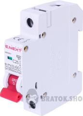 Модульний автоматичний вимикач e.mcb.pro.60.1.C 25 new, 1р, 25А, C, 6кА new
