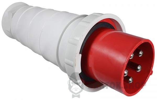 Вилка силовая переносная ВП 63A/5 400V 3P+N+PE (035) АСКО-Укрем A0080010009 красный