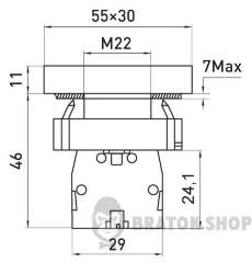 Кнопка подвійна квадратна e.mb.bl8325 зелена/червона 1NO+1NC