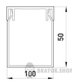 Короб пластиковий перфорований e.trunking.perf.stand.100.50, 100х50мм, 2м в Сумах