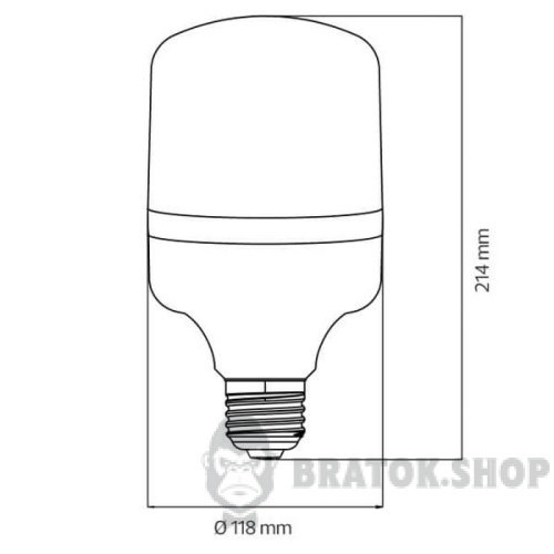 Лампа светодиодная E27 40W 4200K Horoz Electric TORCH-40 001-016-0040-033