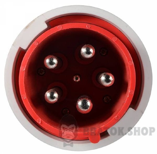 Вилка силовая переносная ВП 125A/5 400V 3P+N+PE (045) АСКО-Укрем A0080010011 красный