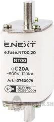 Предохранитель плавкий e.fuse.NT00.20, габарит 00, 20А