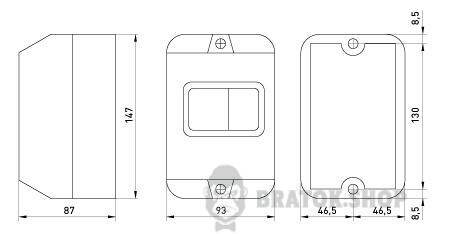 Корпус пластиковий e.mp.pro.box IP54 з кнопкою "Стоп" p004036 у Києві