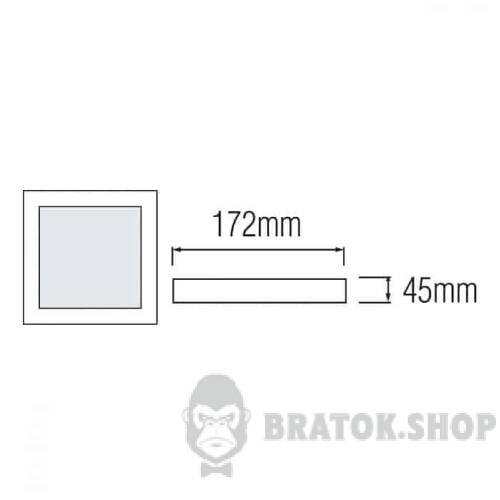 Светильник накладной 24W 4200K квадрат Horoz Electric CARLA/SQ-24 016-059-0024-030 в Киеве