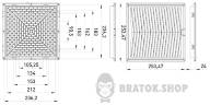 Решітка з фільтром e.climat.filter.pro.255 до вентилятора 180х180мм s0103012 у Києві