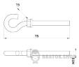 Анкерный усиленный крюк e.anchor.hook.pro.M10.15.75.a, М10, 15х75мм p037012 в Киеве
