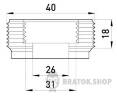 Перехідник металевий e.industrial.pipe.thread.bts.1-1/4".1", різьбовий, з 1-1/4" на 1" i0410006 у Києві