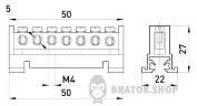 Шина нулевая e.bs.stand.1.7.L 7 отв. (6+1отв. увеличен) s025004 в Киеве