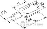 Наконечник вилочный с изоляцией 1.5 мм АСКО-Укрем SV-1,25-4 A0060040001 в Киеве