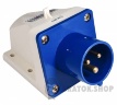 Вилка силовая стационарная ВС 16A/3 220V 2P+PE (513) АСКО-Укрем A0080060001 синий