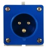 Вилка силовая стационарная ВС 16A/3 220V 2P+PE (513) АСКО-Укрем A0080060001 синий