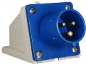 Вилка силовая стационарная ВС 16A/3 220V 2P+PE (513) АСКО-Укрем A0080060001 синий