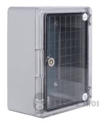 Корпус з ABS-пластику e.plbox.pro.p.40.30.21.tr з прозорими дверцятами 400x300x210мм ІР65